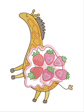 Load image into Gallery viewer, Strawberry Girwaffle Sketch and Fill