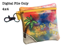 Load image into Gallery viewer, ITH Sun's Out Puns Out 4x4 Zipper Bag