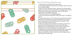 Paper Clip 4x4 Zipper Bag