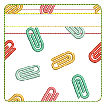 Load image into Gallery viewer, Paper Clip 4x4 Zipper Bag
