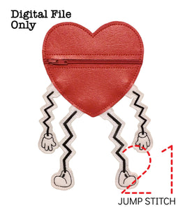 Heart Buddy 4x4 Zipper Bag
