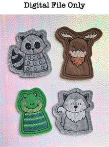 ITH Four Woodland Animal Finger Puppets Set 2