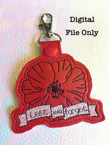 Lest We Forget Poppy Fobs