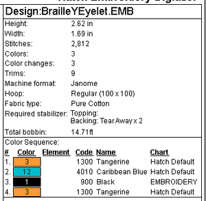 "Y" Braille Fob