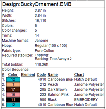 Load image into Gallery viewer, Bucky Ornament
