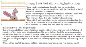Bunny Peek 4x4 Zipper Bag