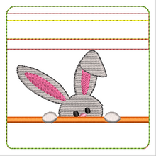 Load image into Gallery viewer, Bunny Peek 4x4 Zipper Bag
