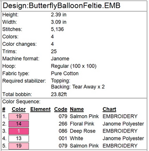 Butterfly Balloon Animal Fob