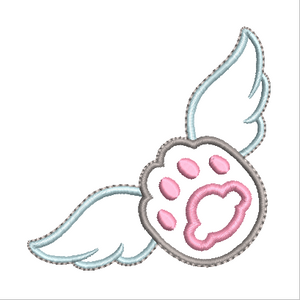 Cat Paw with Wings Fob