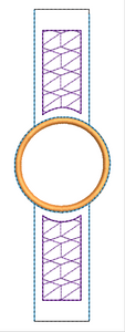 Circle Applique Clutch Strap