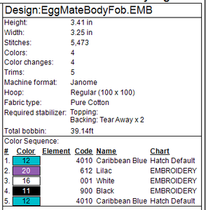 EggMate Body Fob