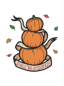 Fall Blessings Pumpkin Stack