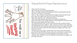 Helping Hand 5x7 Zipper Bag
