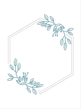 Load image into Gallery viewer, Hexagon Floral Frame

