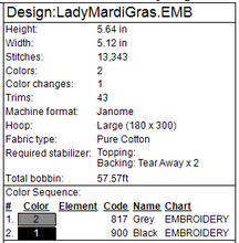 Load image into Gallery viewer, Lady Mardi Gras 5x7
