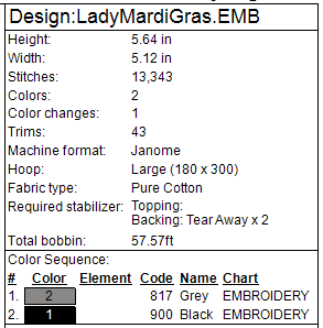 Lady Mardi Gras 5x7
