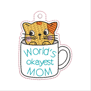 World's Okayest Mom/Mum Fob