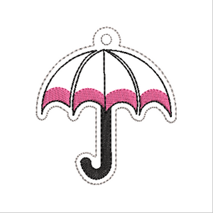 Pink Umbrella Fob