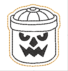 Halloween Pumpkin Bucket Feltie