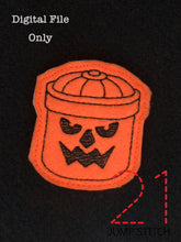 Load image into Gallery viewer, Halloween Pumpkin Bucket Feltie

