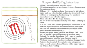 Scorpio Symbol 4x4 Zipper Bag