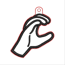 Load image into Gallery viewer, &quot;C&quot; Sign Language Fob
