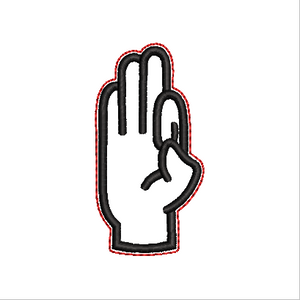 "F" Sign Language Fob