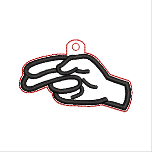 “H” Sign Language Fob