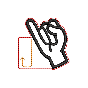 “J” Sign Language Fob