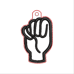 “M” Sign Language Fob