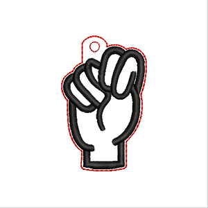 “N” Sign Language Fob