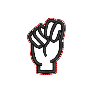 “N” Sign Language Fob