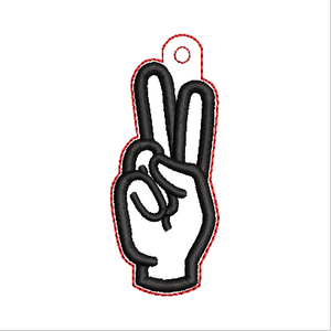 “V” Sign Language Fob