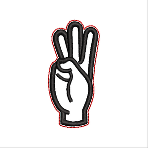 “W” Sign Language Fob