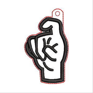 “X” Sign Language Fob
