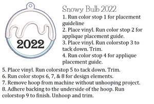 Snowy Bulb 2022 Ornament