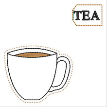 Load image into Gallery viewer, Tea Cup and Tag One Bookmark/Feltie

