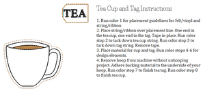 Tea Cup and Tag One Bookmark/Feltie