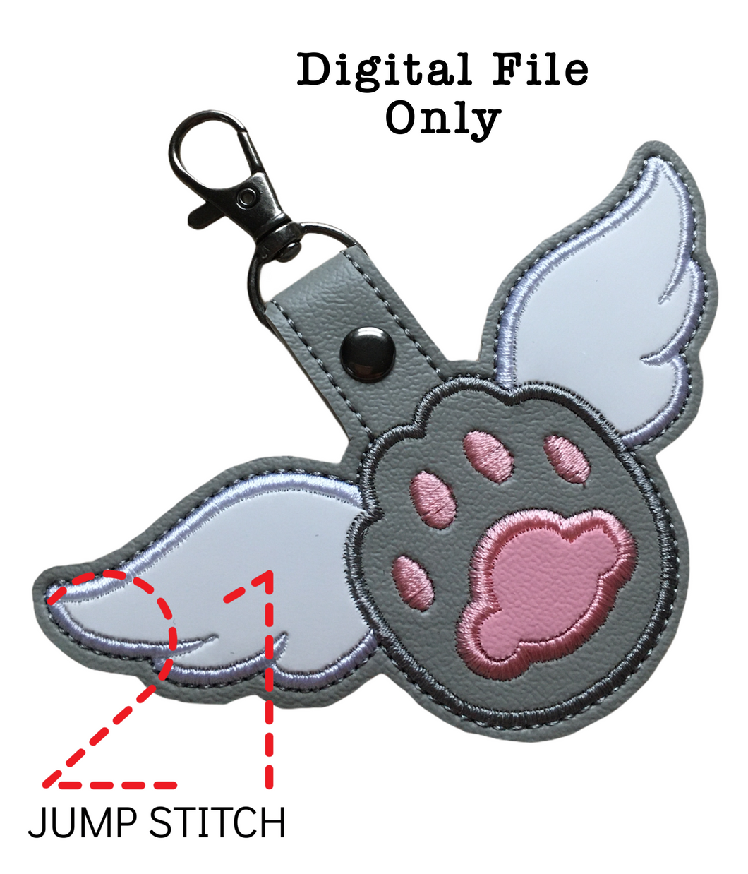 Cat Paw with Wings Fob