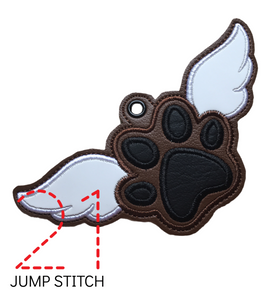 Dog Paw with Wings Fob