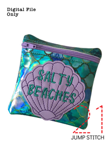 Sea Shell 4x4 Zipper Bag