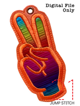 Load image into Gallery viewer, “V” Sign Language Ornament
