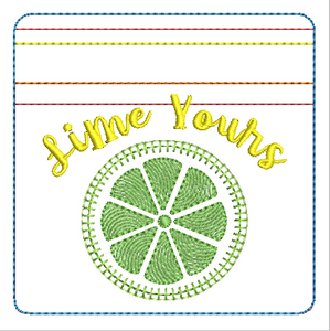 ITH Lime Yours 4x4 Zipper Bag