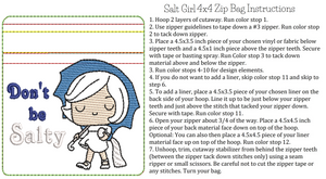ITH Salt Girl 4x4 Zipper Bag