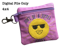 Load image into Gallery viewer, ITH Don&#39;t be a Summer Bummer 4x4 Zipper Bag
