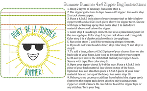 ITH Don't be a Summer Bummer 4x4 Zipper Bag