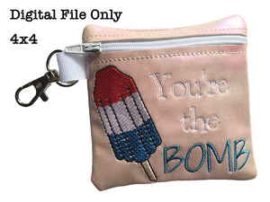 ITH You're the Bomb 4x4 Zipper Bag
